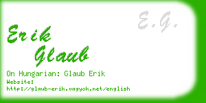 erik glaub business card